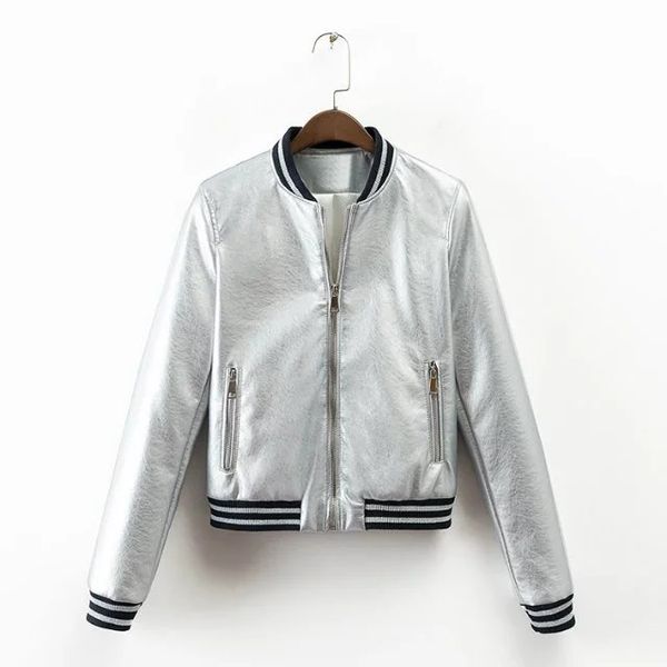 fall women long sleeve bomber jacket pockets metal color streetwear leather coats o-neck zippers jackets, Black;brown
fall women long sleeve bomber jacket pockets metal color streetwear leather coats o-neck zippers jackets, Black;brown
