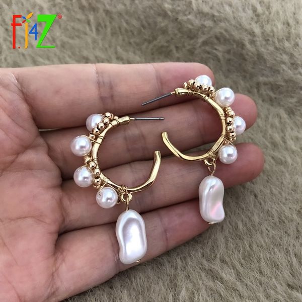 f.j4z fashion hoop earrings for women romantic simulated pearl beaded handmade earrings lady party earring gifts dropship, Golden;silver
f.j4z fashion hoop earrings for women romantic simulated pearl beaded handmade earrings lady party earring gifts dropship, Golden;silver