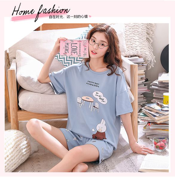 xxxl pyjamas women 2019 summer new cartoon female short pants cartoon cute pajama sets loose cotton pajama, Blue;gray
xxxl pyjamas women 2019 summer new cartoon female short pants cartoon cute pajama sets loose cotton pajama, Blue;gray