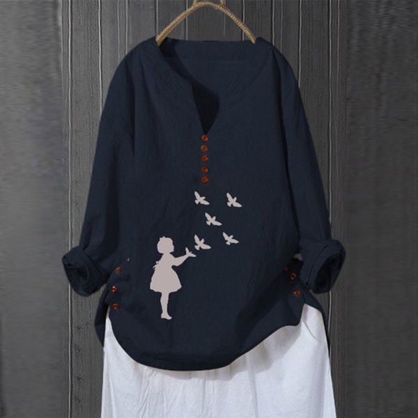 plus size women long sleeve v neck print cotton linen femme casual tunic blouse 2019 blusas de mujer feminina chemisier, White
plus size women long sleeve v neck print cotton linen femme casual tunic blouse 2019 blusas de mujer feminina chemisier, White