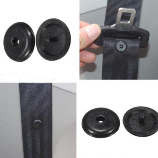

100pcs universal black belt clip car safety seatbelts clips fasteners buckle sbuttons for peu-got focus v-w au-di b-m-w