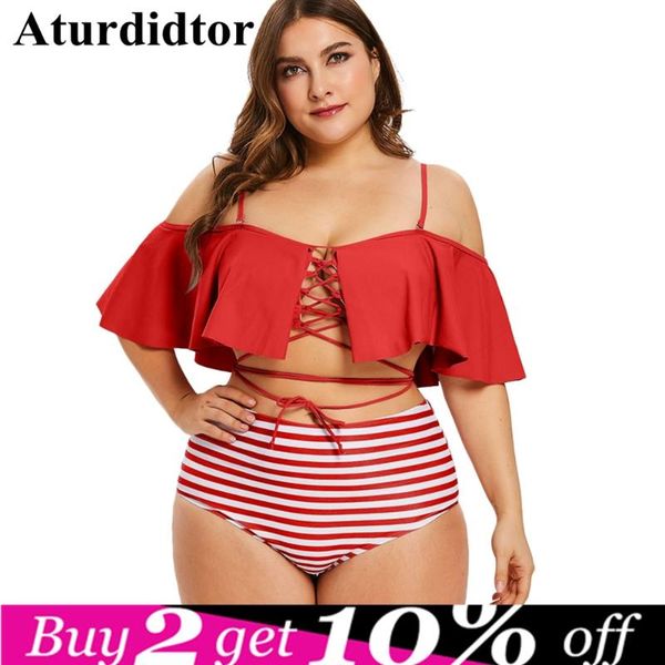 plus size lace up striped panel women set spaghetti strap high waisted swim suit beach wear casual women bathing set 2019
plus size lace up striped panel women set spaghetti strap high waisted swim suit beach wear casual women bathing set 2019