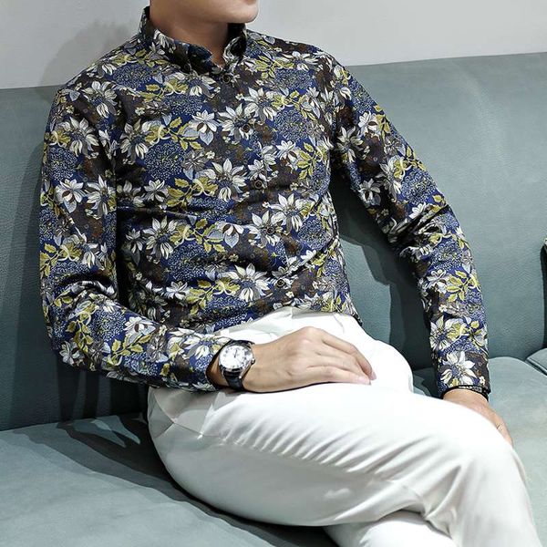 men's dress shirts brand men shirt fashion 2021 summer long sleeve slim fit 4xl- casual flower print male clothing, White;black
men's dress shirts brand men shirt fashion 2021 summer long sleeve slim fit 4xl- casual flower print male clothing, White;black