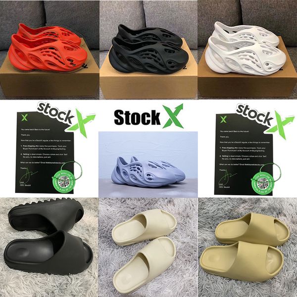 700 kanye west foam runner designer spring summer sandals mens womens static beach slip on flip flop sandaled slippers shoes, Black
700 kanye west foam runner designer spring summer sandals mens womens static beach slip on flip flop sandaled slippers shoes, Black