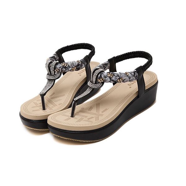 women's shoes bohemian diamond sandals casual 2019 summer new fashion woman comfortable female banquet sandals large size y, Black
women's shoes bohemian diamond sandals casual 2019 summer new fashion woman comfortable female banquet sandals large size y, Black