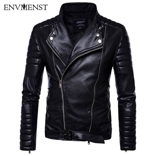 envmenst 2017 new fashion autumn leisure stand collar motorcycle jackets pu male striped shoulder sleeves faux leather jacket, Black;brown
envmenst 2017 new fashion autumn leisure stand collar motorcycle jackets pu male striped shoulder sleeves faux leather jacket, Black;brown