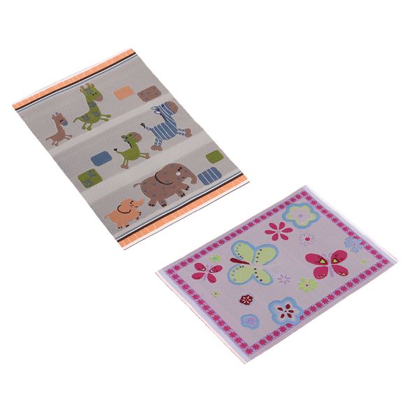 2 pieces miniature rug carpet embroidery cloth mat for 1/12 dollhouse, animal pattern + flower pattern
2 pieces miniature rug carpet embroidery cloth mat for 1/12 dollhouse, animal pattern + flower pattern