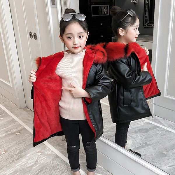 2019 winter girls leather jacket coat big fur collar jackets children long pu windbreaker jacket plus velvet thick winter coat, Blue;gray
2019 winter girls leather jacket coat big fur collar jackets children long pu windbreaker jacket plus velvet thick winter coat, Blue;gray