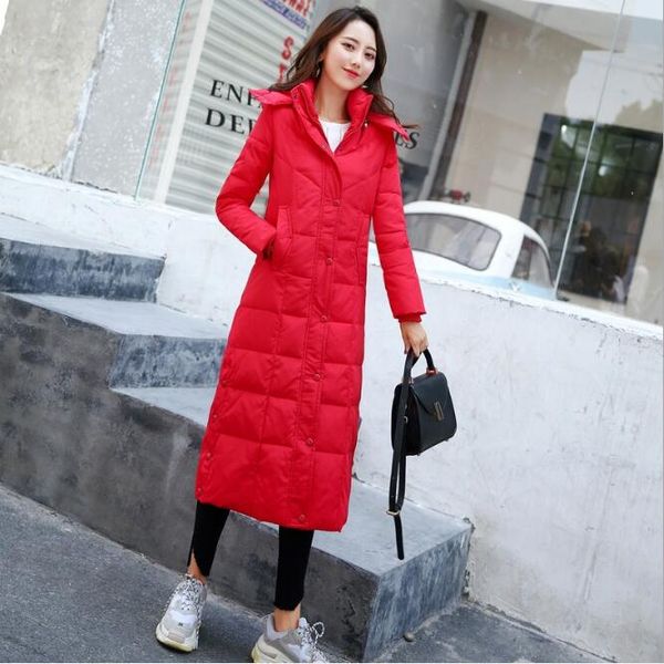 2020 new lengthened down jacket women's over-the-knee thickened super long large size coat fashion slim winter coat tide, Black
2020 new lengthened down jacket women's over-the-knee thickened super long large size coat fashion slim winter coat tide, Black