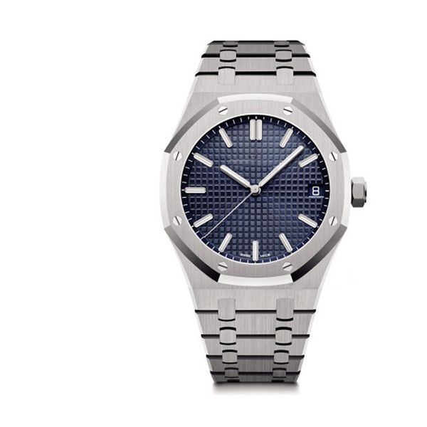 fashion mens watch royal 15400 series 42mm blue dial full stainless steel case strap automatic mechanical movement classic wristwatch, Slivery;brown
fashion mens watch royal 15400 series 42mm blue dial full stainless steel case strap automatic mechanical movement classic wristwatch, Slivery;brown