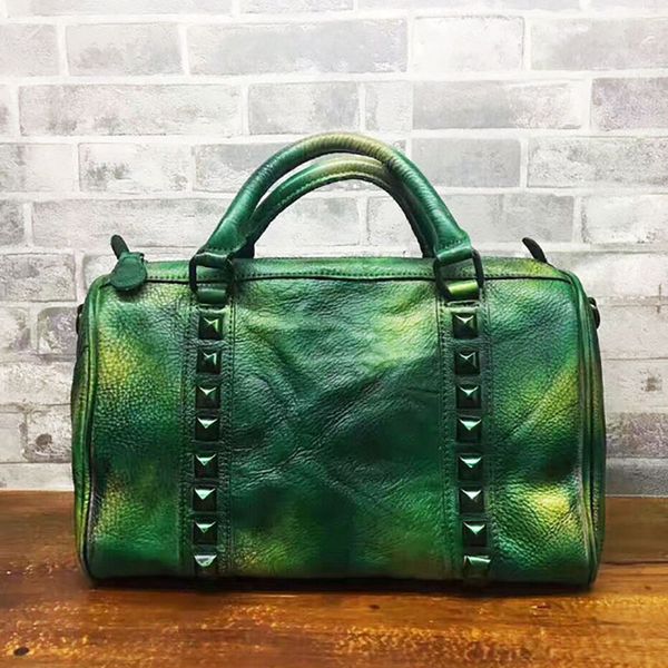 2019 rub color cowhide handbag female rivet crossbody leisure genuine leather messenger shoulder bag big capacity travel bag
2019 rub color cowhide handbag female rivet crossbody leisure genuine leather messenger shoulder bag big capacity travel bag