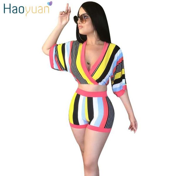 haoyuan 2 piece set women stripe +bodycon shorts suit casual summer outfits plus size two piece matching sets tracksuit, White
haoyuan 2 piece set women stripe +bodycon shorts suit casual summer outfits plus size two piece matching sets tracksuit, White