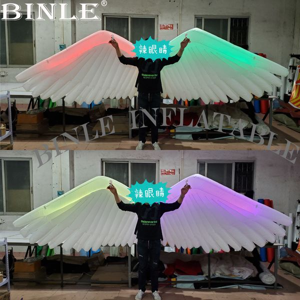big inflatable wings costume with colorful led lights performance decoration inflatable angel wings costume for stage,party,event
big inflatable wings costume with colorful led lights performance decoration inflatable angel wings costume for stage,party,event