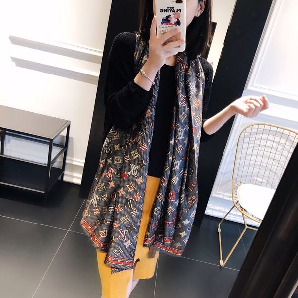 brand silk scarf pashmina new classic design women soft shawls scarves fashion long pashminas scarfs christmas gift a169, Blue;gray
brand silk scarf pashmina new classic design women soft shawls scarves fashion long pashminas scarfs christmas gift a169, Blue;gray