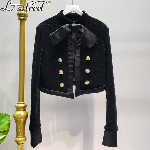 l77street england rhombic gold button bow tie vashmere plush long sleeve thick shawl jacket 2019 new short coat, Black;brown
l77street england rhombic gold button bow tie vashmere plush long sleeve thick shawl jacket 2019 new short coat, Black;brown