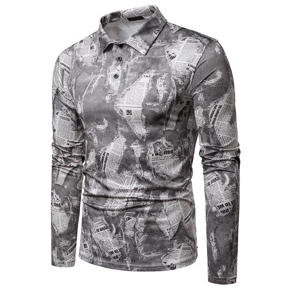 дизайнер мужская с длинным рукавом slim fit polos мода газета printed вскользь tops mens весна мужской одежды, White;black
дизайнер мужская с длинным рукавом slim fit polos мода газета printed вскользь tops mens весна мужской одежды, White;black