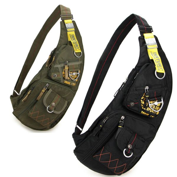 men waterproof nylon sling chest back bag satchel travel climb military cross body messenger shoulder pack cj191129, Black;red
men waterproof nylon sling chest back bag satchel travel climb military cross body messenger shoulder pack cj191129, Black;red