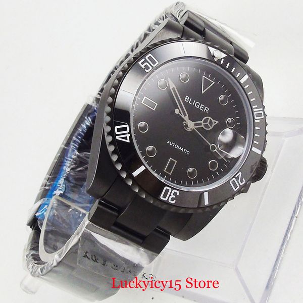 bliger brand self winding men wristwatch 40mm pvd case date function sapphire glass rotating bezel miyota movement, Slivery;brown
bliger brand self winding men wristwatch 40mm pvd case date function sapphire glass rotating bezel miyota movement, Slivery;brown