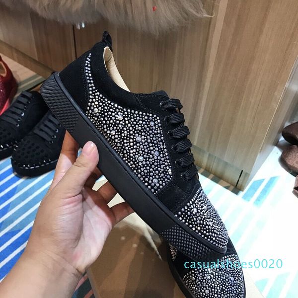 designer shoe spike red bottom sneakers leather shoes junior calf casual loafer shoes suede luxury men women size with box dust bag qa20, Black
designer shoe spike red bottom sneakers leather shoes junior calf casual loafer shoes suede luxury men women size with box dust bag qa20, Black