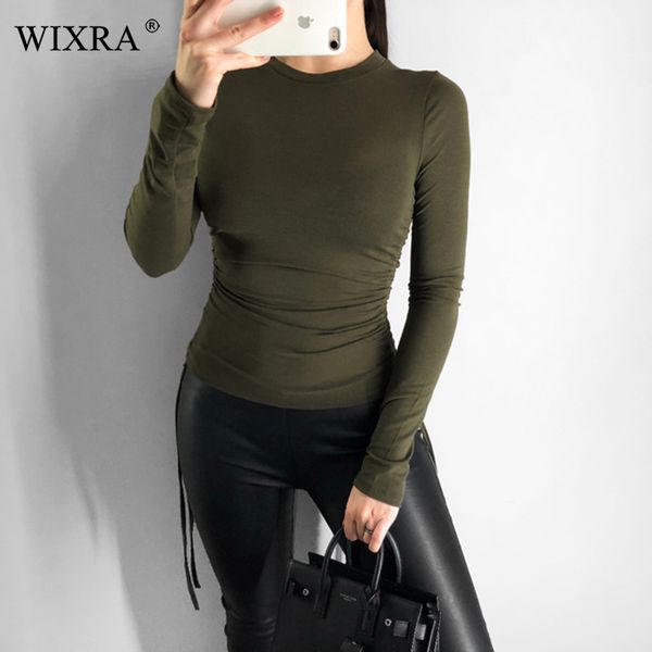 women's t-shirt wixra basic fashion tees 2021 spring autumn women soft woman solid o-neck lace up long sleeve t shirts for womens, White
women's t-shirt wixra basic fashion tees 2021 spring autumn women soft woman solid o-neck lace up long sleeve t shirts for womens, White