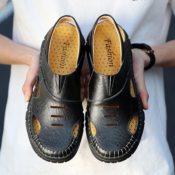 classic men's sandals summer soft comfortable men shoes genuine leather sandals big size outdoor casual breathable footwear, Black
classic men's sandals summer soft comfortable men shoes genuine leather sandals big size outdoor casual breathable footwear, Black