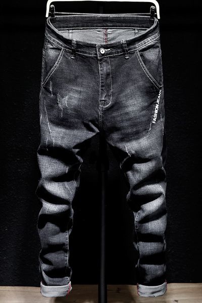 2018 new autumn and winter jeans men's thin section slim feet pants men's trend handsome black denim long pants, Blue
2018 new autumn and winter jeans men's thin section slim feet pants men's trend handsome black denim long pants, Blue