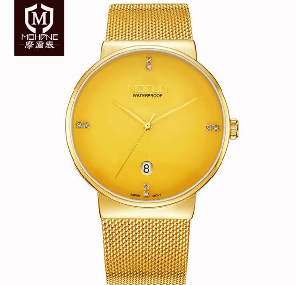 simple men quartz wristwatch janpan movement waterproof gold mesh stainless steel wristband clock 7mm calendar reloj hombre, Slivery;brown
simple men quartz wristwatch janpan movement waterproof gold mesh stainless steel wristband clock 7mm calendar reloj hombre, Slivery;brown