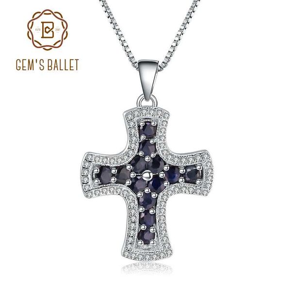 gem's ballet 100% 925 sterling silver cross pendant natural blue sapphire necklaces for women fine jewelry collares
gem's ballet 100% 925 sterling silver cross pendant natural blue sapphire necklaces for women fine jewelry collares