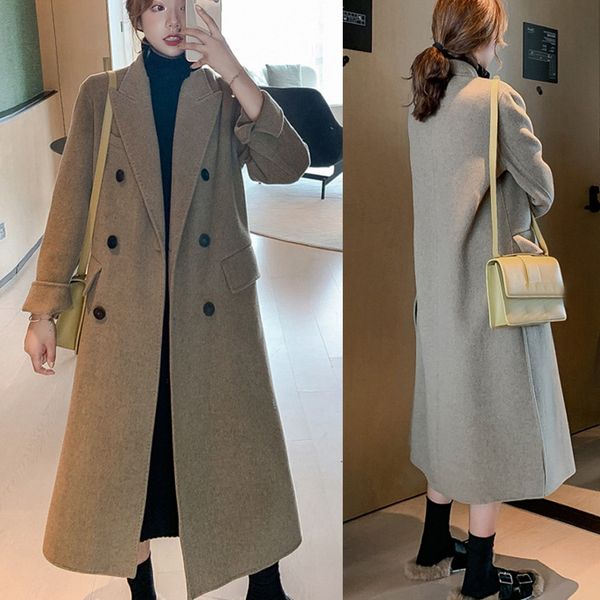 women work solid vintage winter office long sleeve button woolen jacket coat 2020 warm windproof overcoat cappotto da donna#3, Black
women work solid vintage winter office long sleeve button woolen jacket coat 2020 warm windproof overcoat cappotto da donna#3, Black