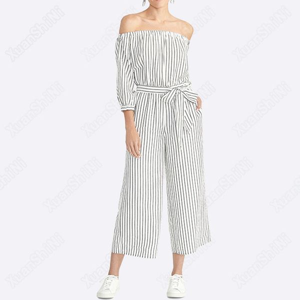 rompers womens jumpsuit lace long pants women ladies off shoulder striped bandage half sleeve casual jumpsuit d300503, Black;white
rompers womens jumpsuit lace long pants women ladies off shoulder striped bandage half sleeve casual jumpsuit d300503, Black;white