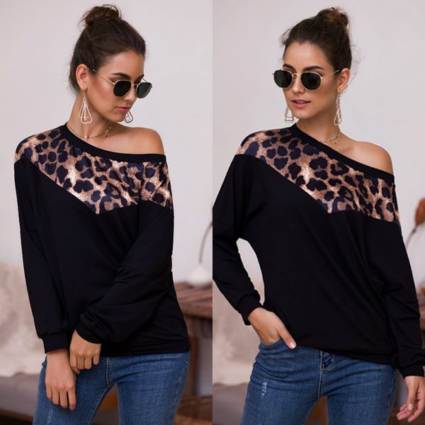 fashion women's leopard t-shirt ladies autumn long sleeve o-neck leopard patchwork long sleeve shirt loose casual shirt, White
fashion women's leopard t-shirt ladies autumn long sleeve o-neck leopard patchwork long sleeve shirt loose casual shirt, White