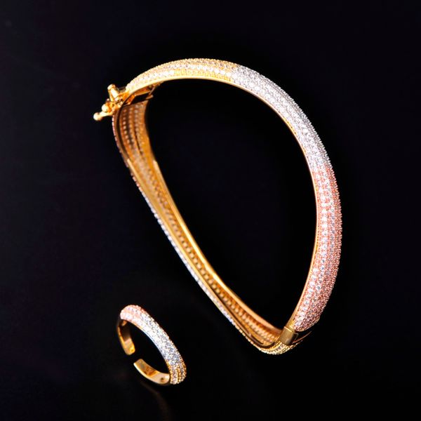 blucome new fashion delicate semicircle jewelry set exquisite zircon bangle ring sets for women anniversary banquet wedding gift, Silver
blucome new fashion delicate semicircle jewelry set exquisite zircon bangle ring sets for women anniversary banquet wedding gift, Silver
