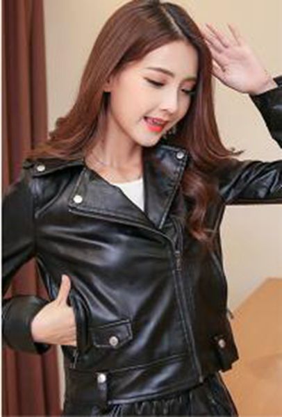 women spring and autumn business new style authentic fashion personality slimming europe and the united states large size leather coat /s, Black
women spring and autumn business new style authentic fashion personality slimming europe and the united states large size leather coat /s, Black