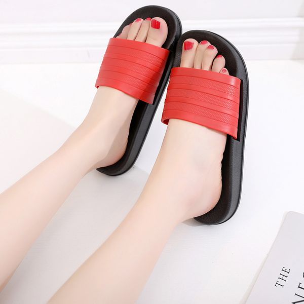 Fashion Luxury Designer Women Shoes Pure Color Stripe Summer Couple Indoor Non-slip Thick Bottom Bathroom Bath Word Slipper Red Size 36-41
Fashion Luxury Designer Women Shoes Pure Color Stripe Summer Couple Indoor Non-slip Thick Bottom Bathroom Bath Word Slipper Red Size 36-41