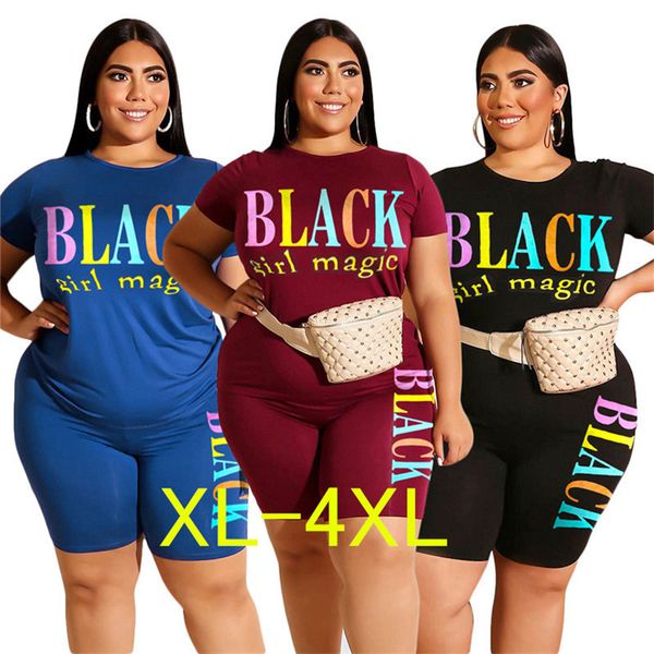 plus size summer women sets loose two piece outfits trendy letters tracksuit t-shirt shorts suits sportswear plus size clothing sets d61001, White
plus size summer women sets loose two piece outfits trendy letters tracksuit t-shirt shorts suits sportswear plus size clothing sets d61001, White