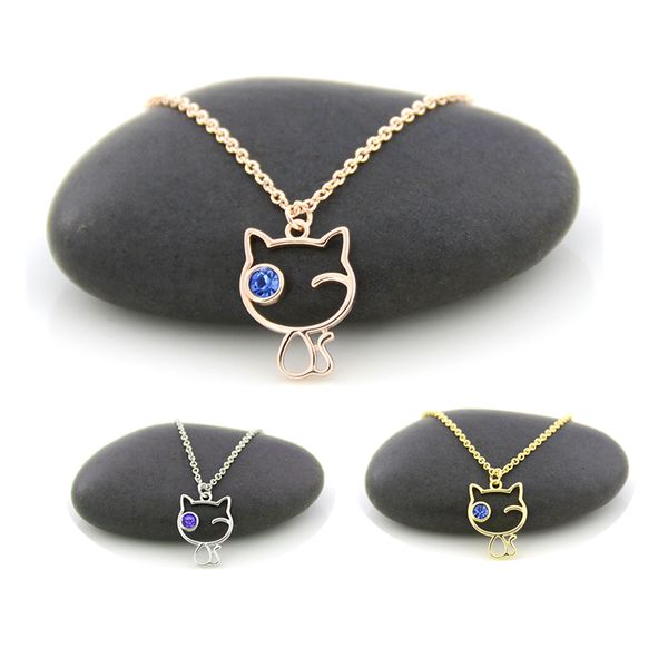 10 pieces rose gold tiny cat pendant necklaces for women thin chain blue cyrstal eye animal cat pet lover couple necklace girls, Silver
10 pieces rose gold tiny cat pendant necklaces for women thin chain blue cyrstal eye animal cat pet lover couple necklace girls, Silver