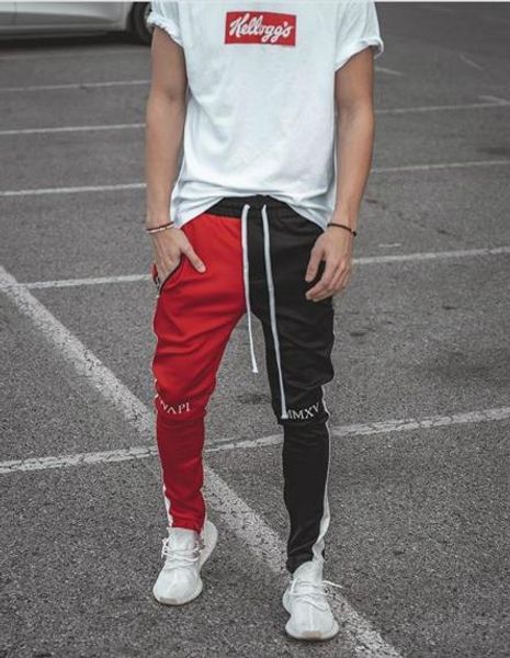 men designer panelled pants fashion active drawstring pants casual letter printed sports pants men clothing, Black
men designer panelled pants fashion active drawstring pants casual letter printed sports pants men clothing, Black