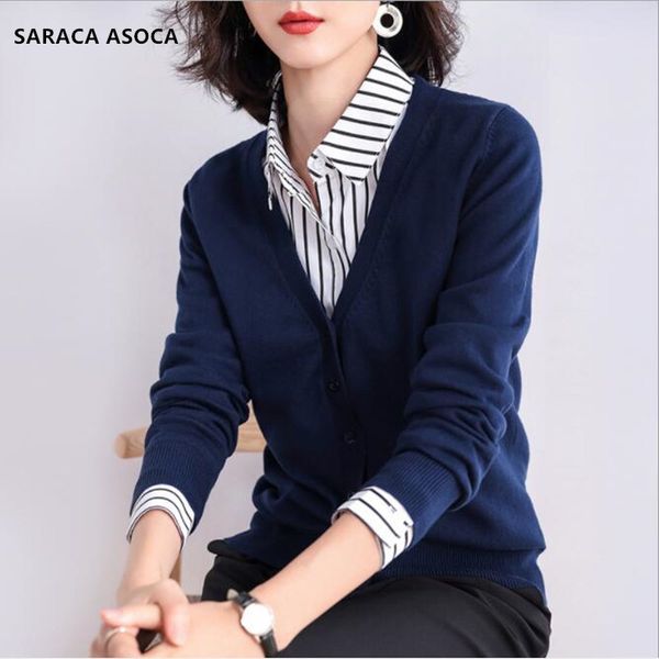 fashion simple cardigan sweater women summer v-neck single-breasted short coat sweater girls spring, White
fashion simple cardigan sweater women summer v-neck single-breasted short coat sweater girls spring, White