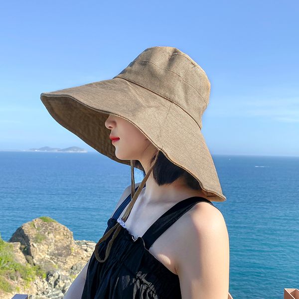 fashion wide brim bucket hat women outdoor anti-sunburn fisherman hats ladies 2020 korean bucket hats panama summer beach hat, Blue;gray
fashion wide brim bucket hat women outdoor anti-sunburn fisherman hats ladies 2020 korean bucket hats panama summer beach hat, Blue;gray