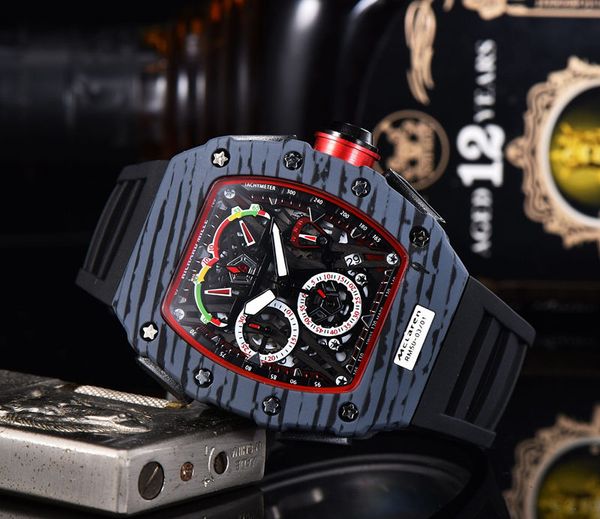 swiss personality with the same type of wine barrel shaped fiber shell watches stylish men's multi-functional calendar silicone non-mec, Slivery;brown
swiss personality with the same type of wine barrel shaped fiber shell watches stylish men's multi-functional calendar silicone non-mec, Slivery;brown