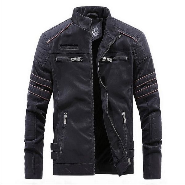 vxo brand motorcycle leather jackets men stand collar washed leather jacket washed retro jacket mens, Black
vxo brand motorcycle leather jackets men stand collar washed leather jacket washed retro jacket mens, Black