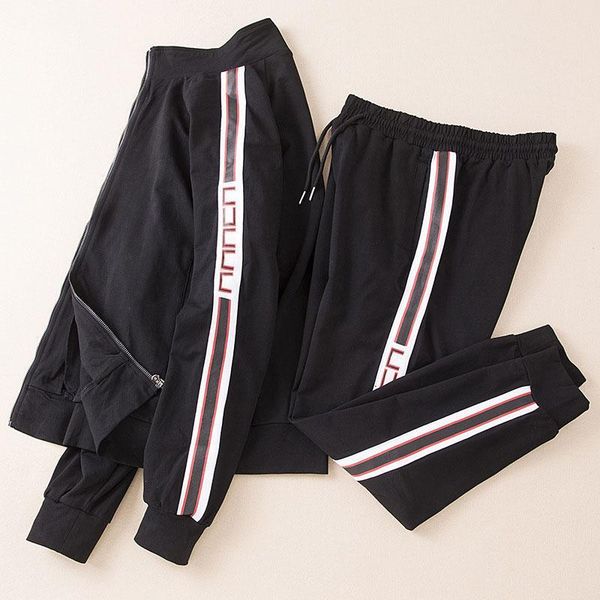 19ss zipper jacket sweatshirt suit letter print stripe decoration casual tracksuit outwear pants sport wear men women jacket pant hfhltz007, Gray
19ss zipper jacket sweatshirt suit letter print stripe decoration casual tracksuit outwear pants sport wear men women jacket pant hfhltz007, Gray