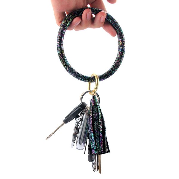 women girls tassel bracelet laser holographic pu leather warp keychain bangle wristlet bracelets wristband key ring chain pendant d21703, Red;brown
women girls tassel bracelet laser holographic pu leather warp keychain bangle wristlet bracelets wristband key ring chain pendant d21703, Red;brown