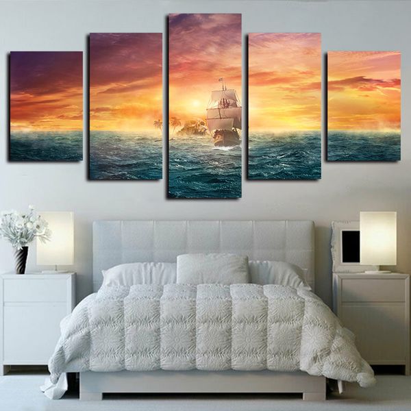 5 panels island ocean pirate pirate ship sailboat sea skull sunset wave canvas wall art for kid wall decor canvas print oil painting
5 panels island ocean pirate pirate ship sailboat sea skull sunset wave canvas wall art for kid wall decor canvas print oil painting