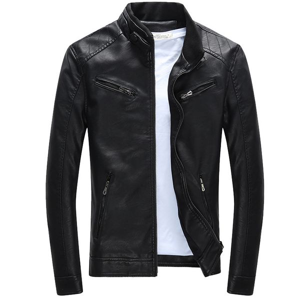 2019 new fashion autumn male leather jacket plus black brown mens stand collar coats leather biker jackets coat t72
2019 new fashion autumn male leather jacket plus black brown mens stand collar coats leather biker jackets coat t72