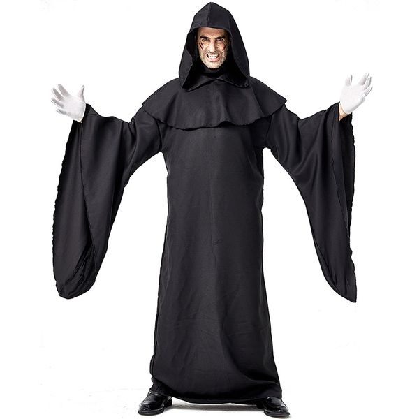 new black robe demon costume cosplay men halloween costume for carnival party devil suit, Black;red
new black robe demon costume cosplay men halloween costume for carnival party devil suit, Black;red