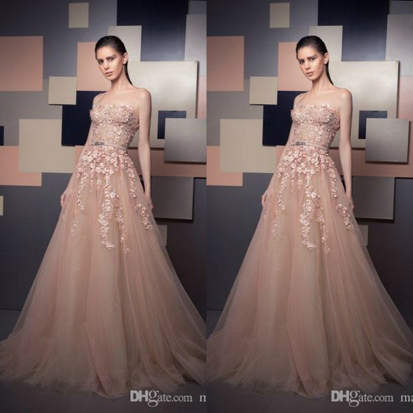 2020 ziad nakad strapless prom dresses sweetheart lace appliqued backless beads evening gowns tulle a line party dress vestido de festa, Black
2020 ziad nakad strapless prom dresses sweetheart lace appliqued backless beads evening gowns tulle a line party dress vestido de festa, Black