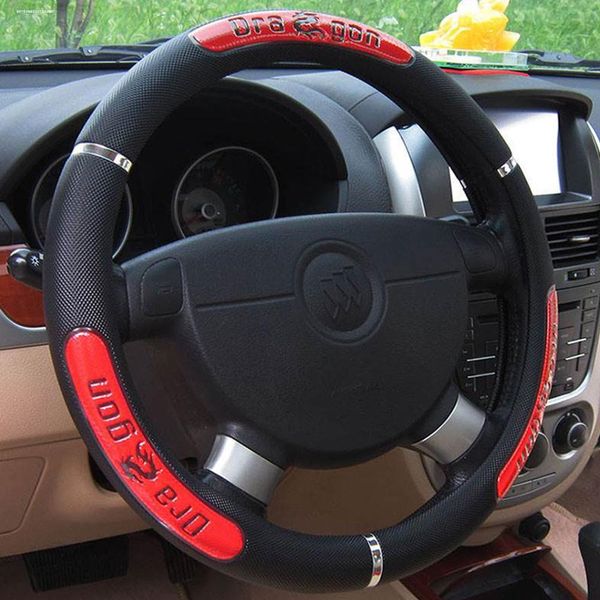 38cm steering wheel cover for car truck pu leather shell soft touch anti slip design with dragon totem printed
38cm steering wheel cover for car truck pu leather shell soft touch anti slip design with dragon totem printed