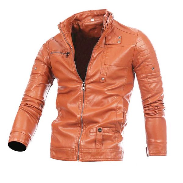 autumn casual slim multi pocket men motorcycle faux leather jackets biker men stitching bomber jackets waterproof, Black
autumn casual slim multi pocket men motorcycle faux leather jackets biker men stitching bomber jackets waterproof, Black