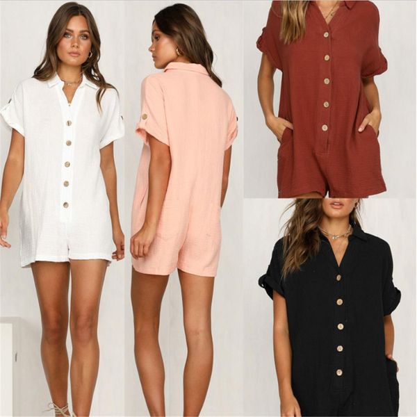 2019 new style fashion women lady button button solid summer playsuit party romper casual with pocket, Black;white
2019 new style fashion women lady button button solid summer playsuit party romper casual with pocket, Black;white